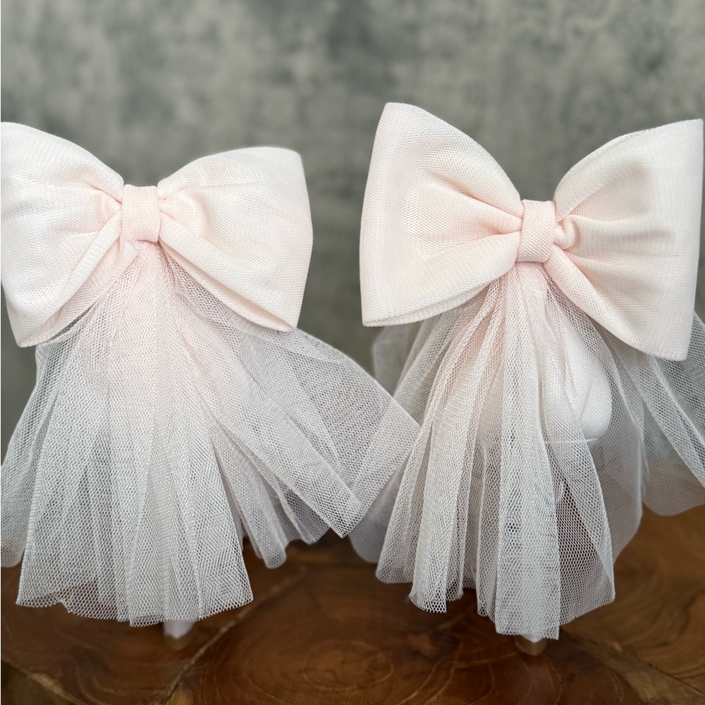 Elegant Cream Bow Heels bridal unique sandals - Picture 4 of 13